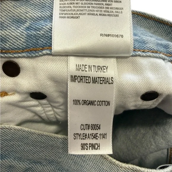 AGOLDE 90s Pinch Waist High Waist Straight Leg Jean size 25 inseam 30 inches - Picture 7 of 10